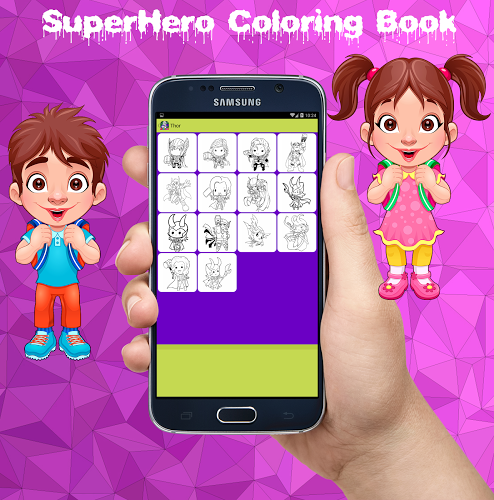 SuperHero Coloring Book截图3