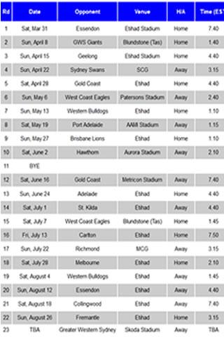 NMFC Footy Fixture 2015截图1