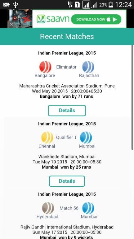 IPL 2015 Schedule Season 8截图2