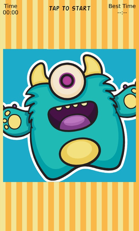 Cute Monster Sliding Puzzle截图4