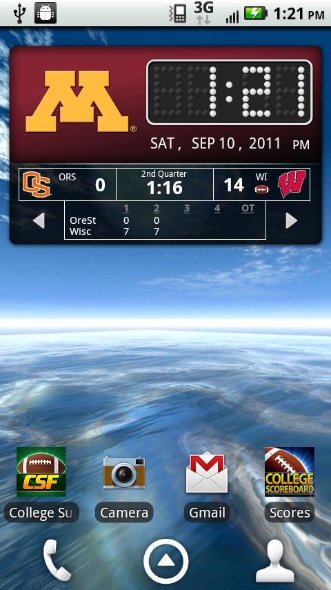 Minnesota Gophers Live Clock截图4