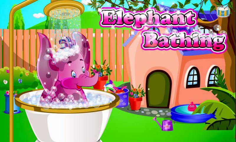 Elephant Bathing Girl Game截图1