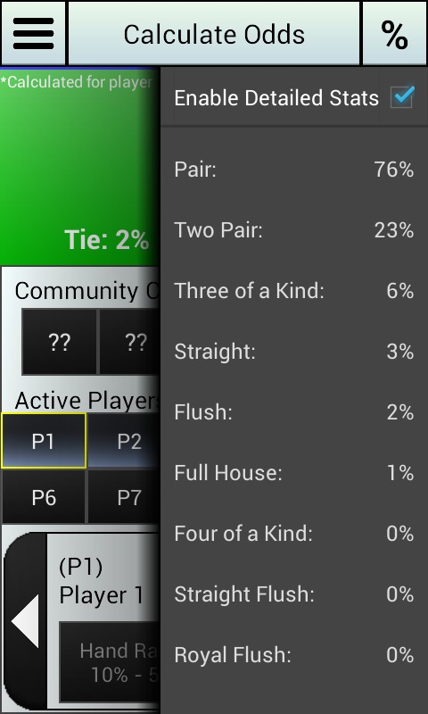 RG Poker Odds截图3