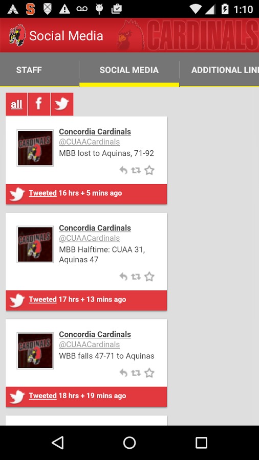 Concordia Cardinals Athletics截图5