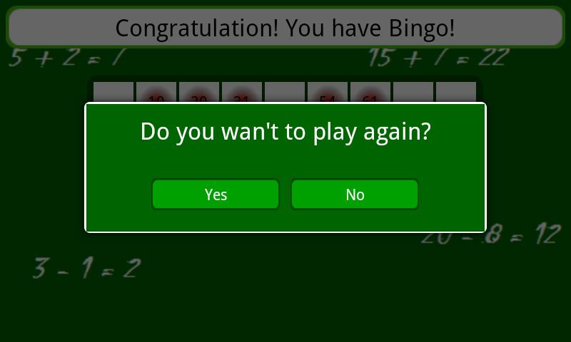 Bingo Math FREE截图3