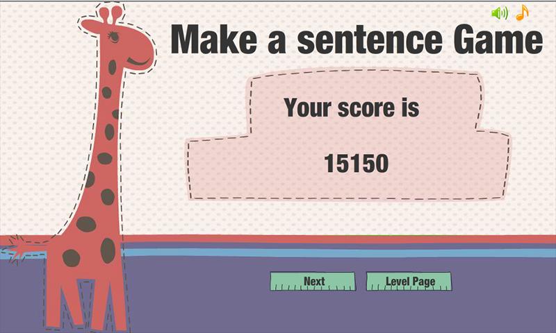 Make a sentence Game截图4