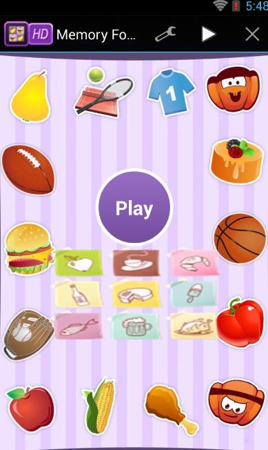 Memory Foods Games截图1