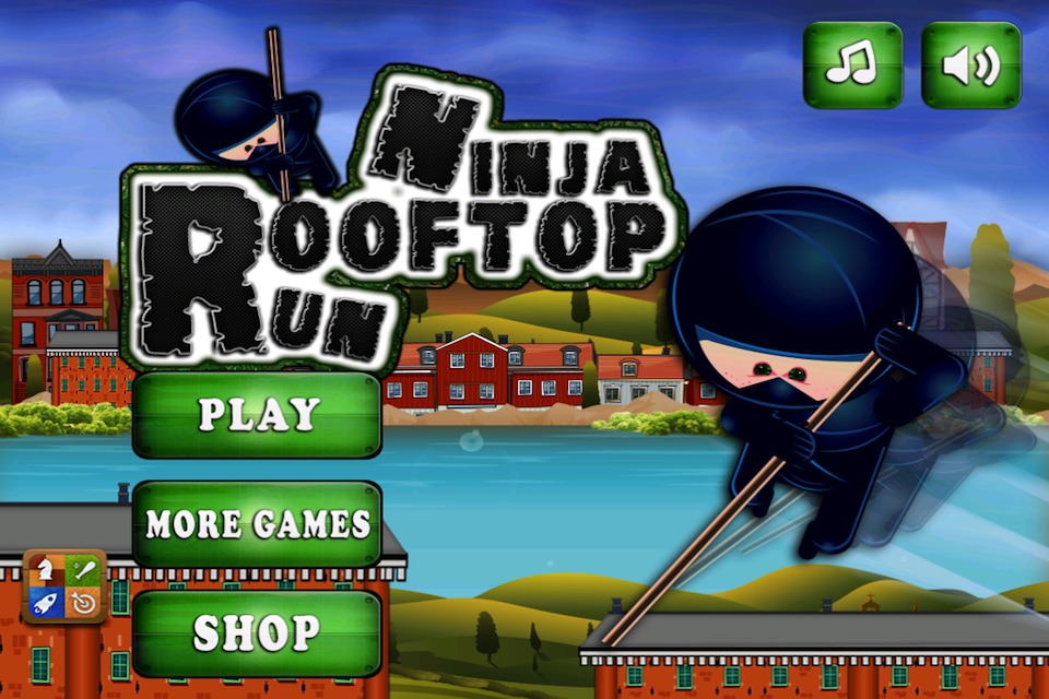 Ninja Rooftop Run, Mini Rush截图1