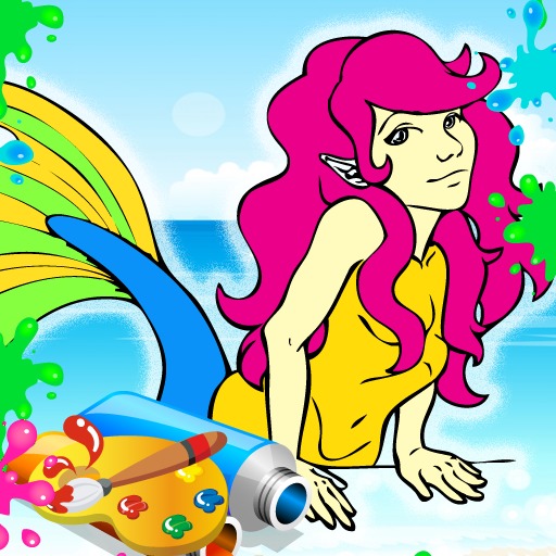 Mermaid Kids Coloring截图2