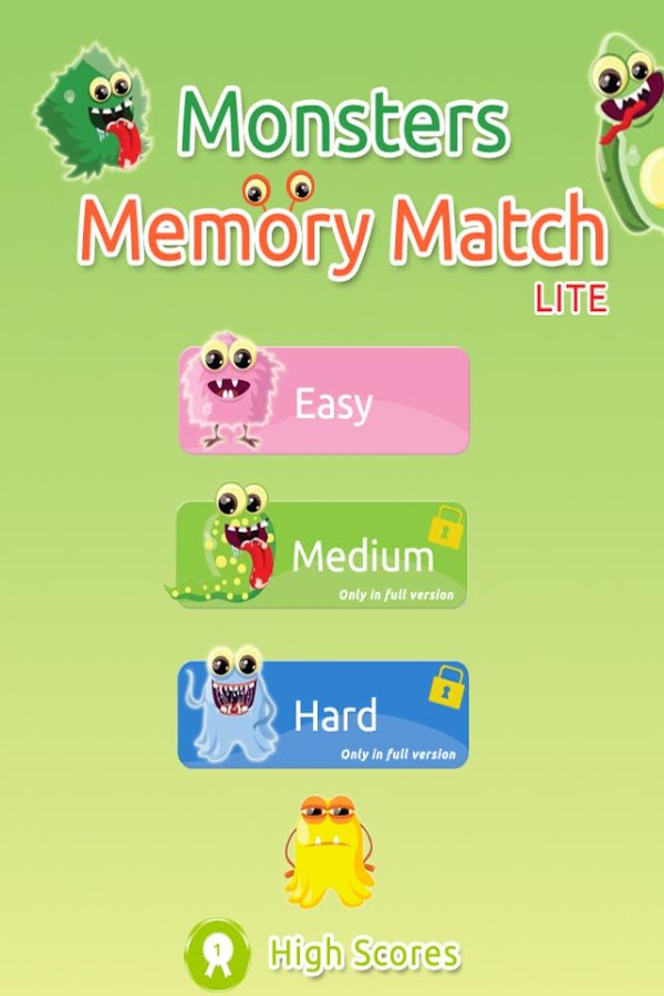 Monsters Memory Match Lite截图1