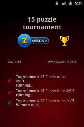 15 Puzzle Tournament截图1