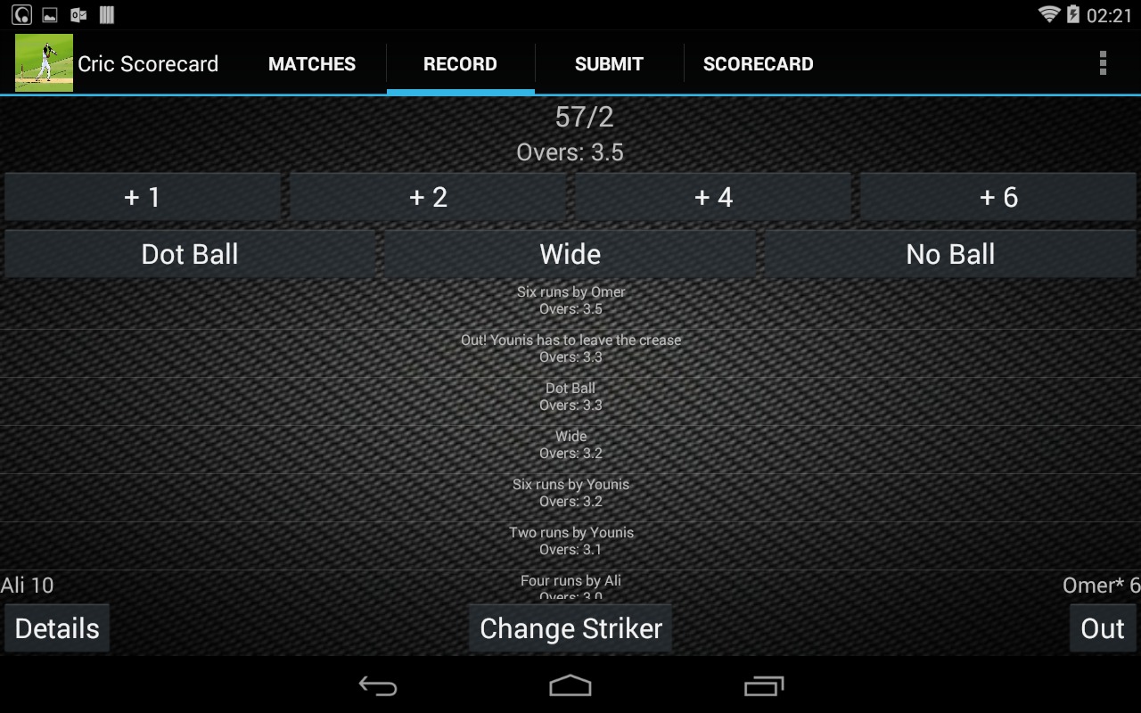 Cricket Scorecard截图2