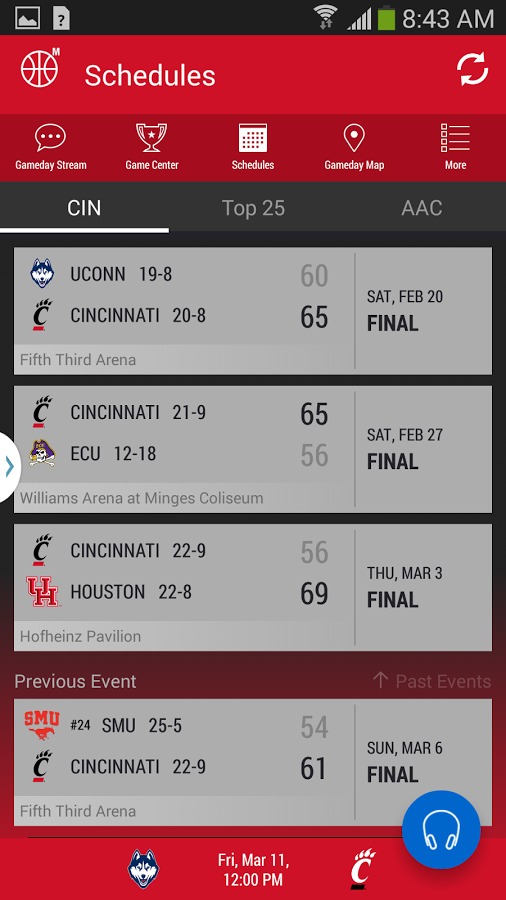 Cincinnati Bearcats Gameday截图2