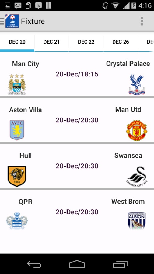 EPL Score 2014截图5