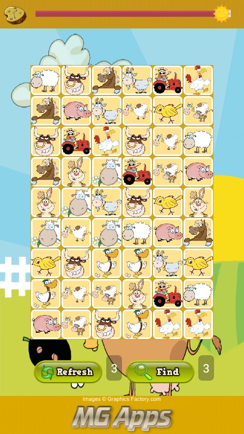 Cute Farm Animals Match截图2