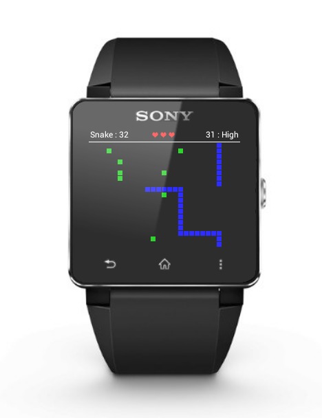 Snake SmartWatch 2 game截图1