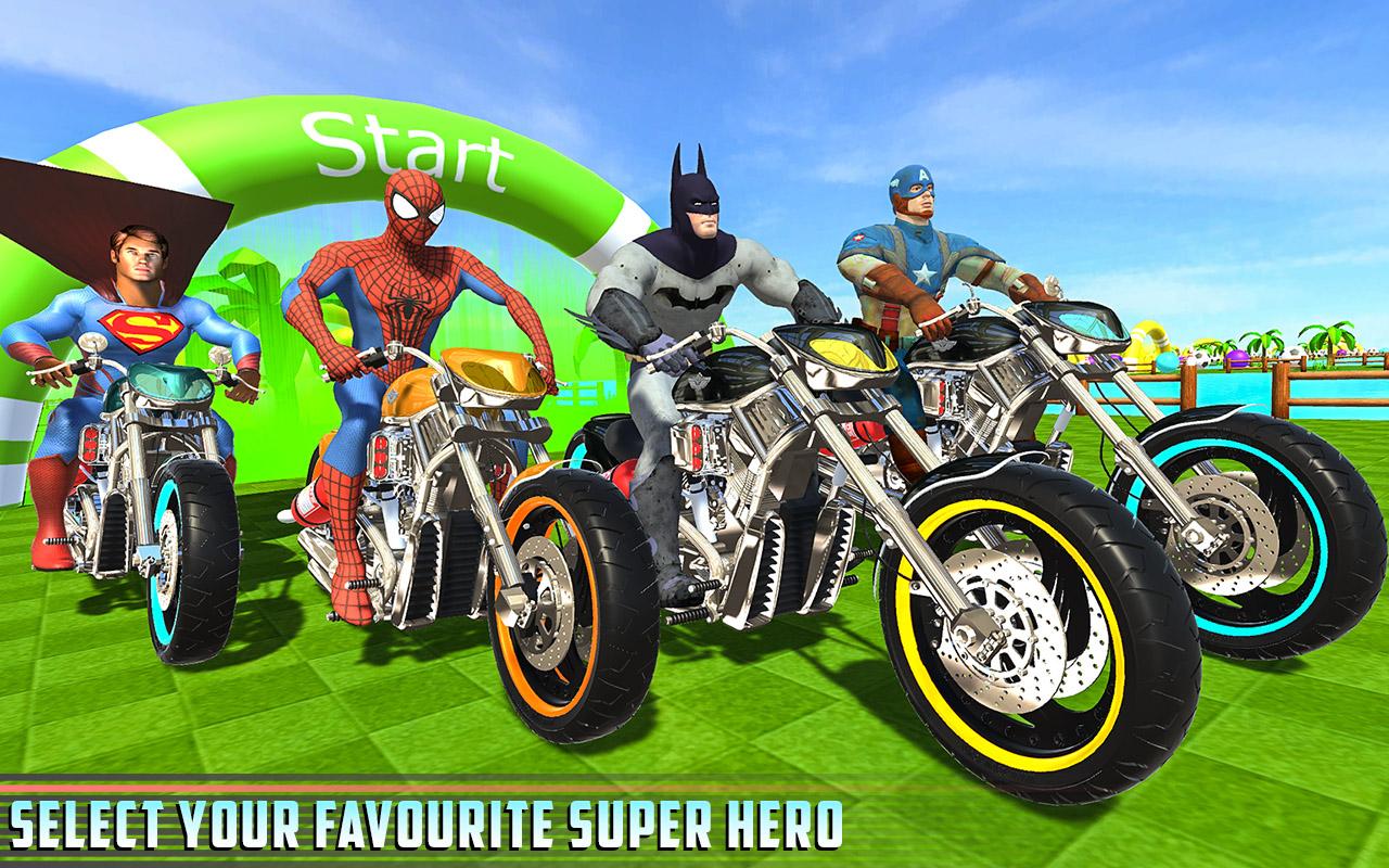 Superheroes Bike Racing Downhill截图4