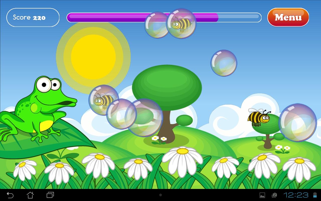 Bubbles frog and bees for kids截图3