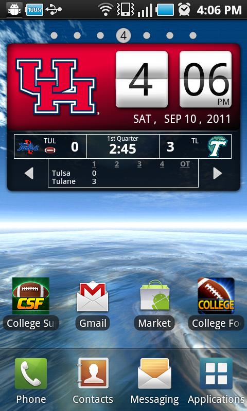 Houston Cougars Live Clock截图1