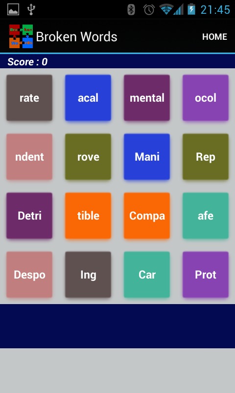 Broken Words - Vocabulary Game截图2