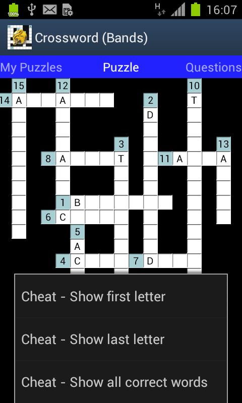 Crossword (Bands/Artists)截图3