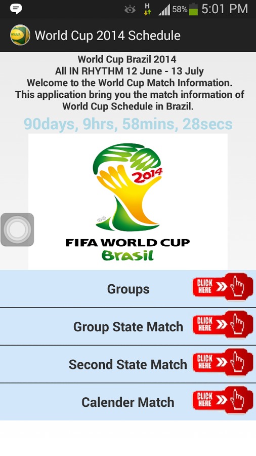 World Cup Schedule 2014截图1