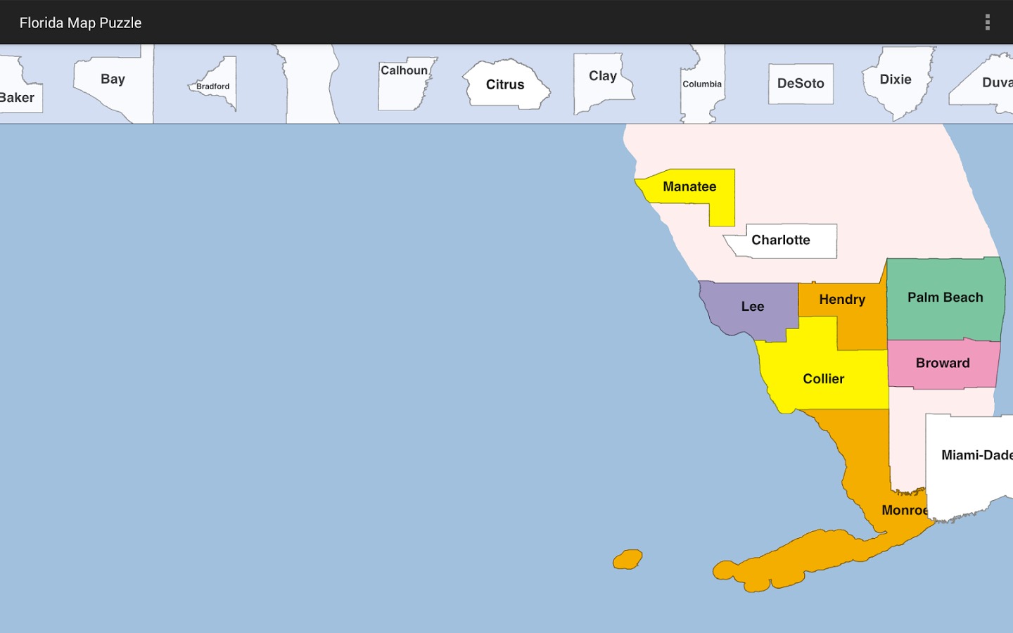 Florida Map Puzzle截图3