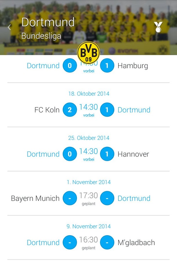 Bundesliga Fixtures截图4