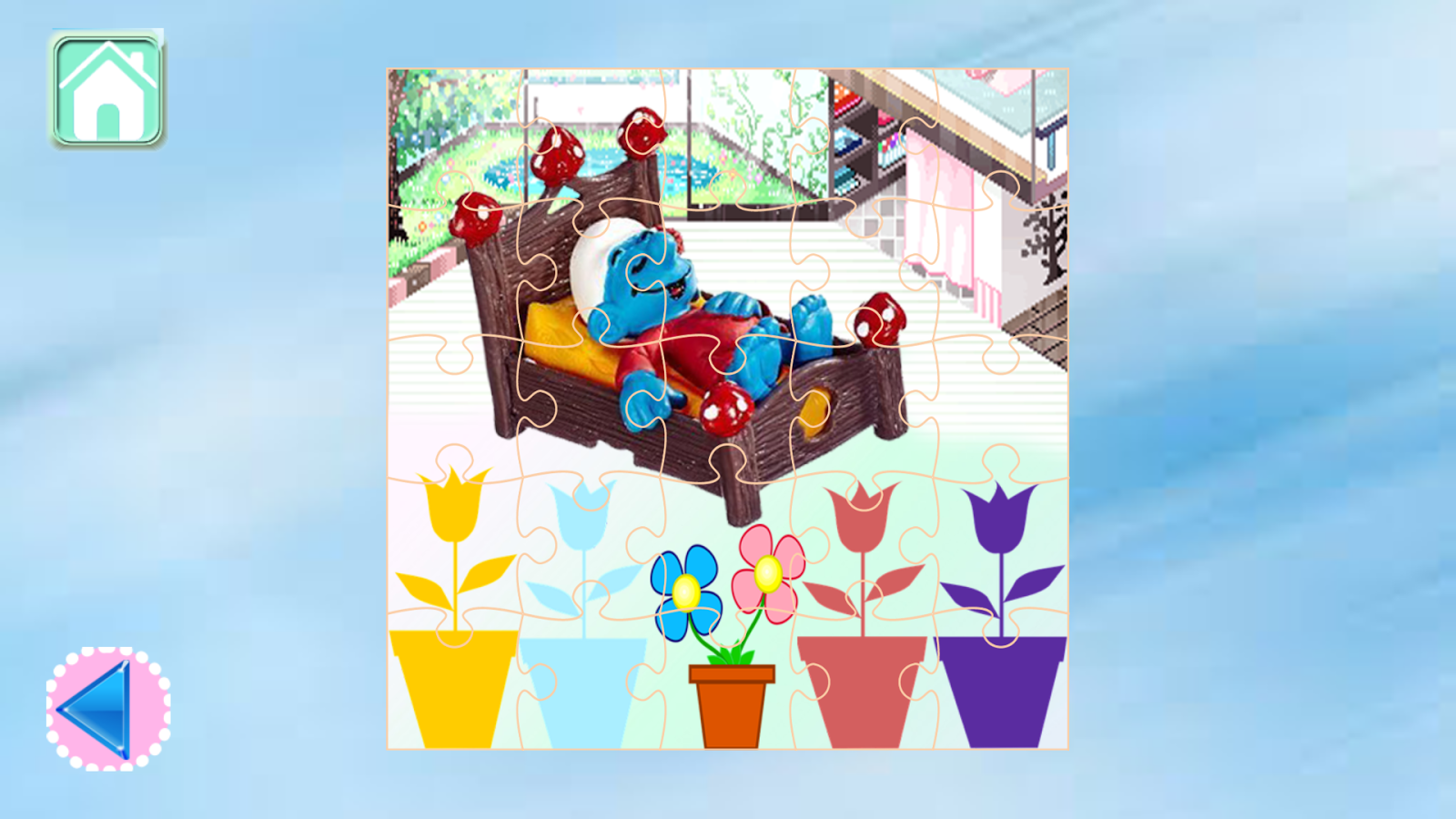 Little Smurfs Jigsaw game截图1