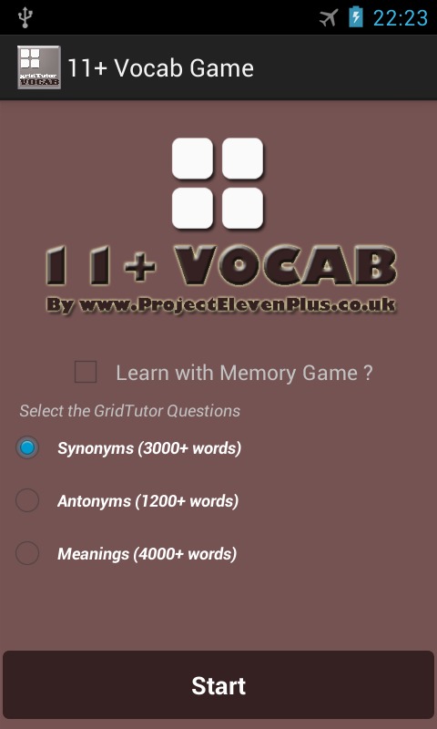 Eleven Plus/KS2 Vocab Game截图1