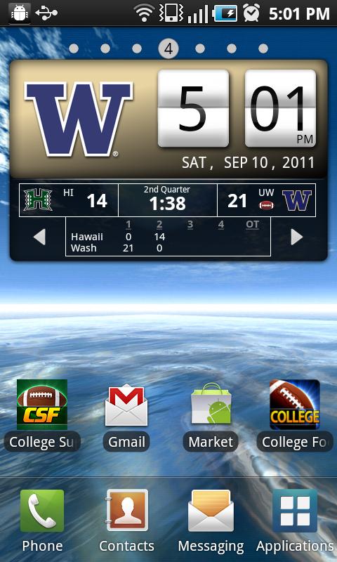 Washington Huskies Live Clock截图5