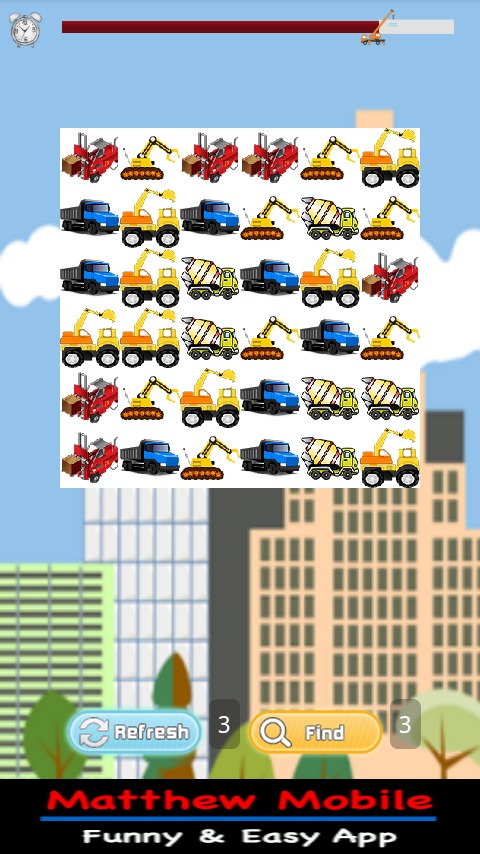 Construction car match game截图2