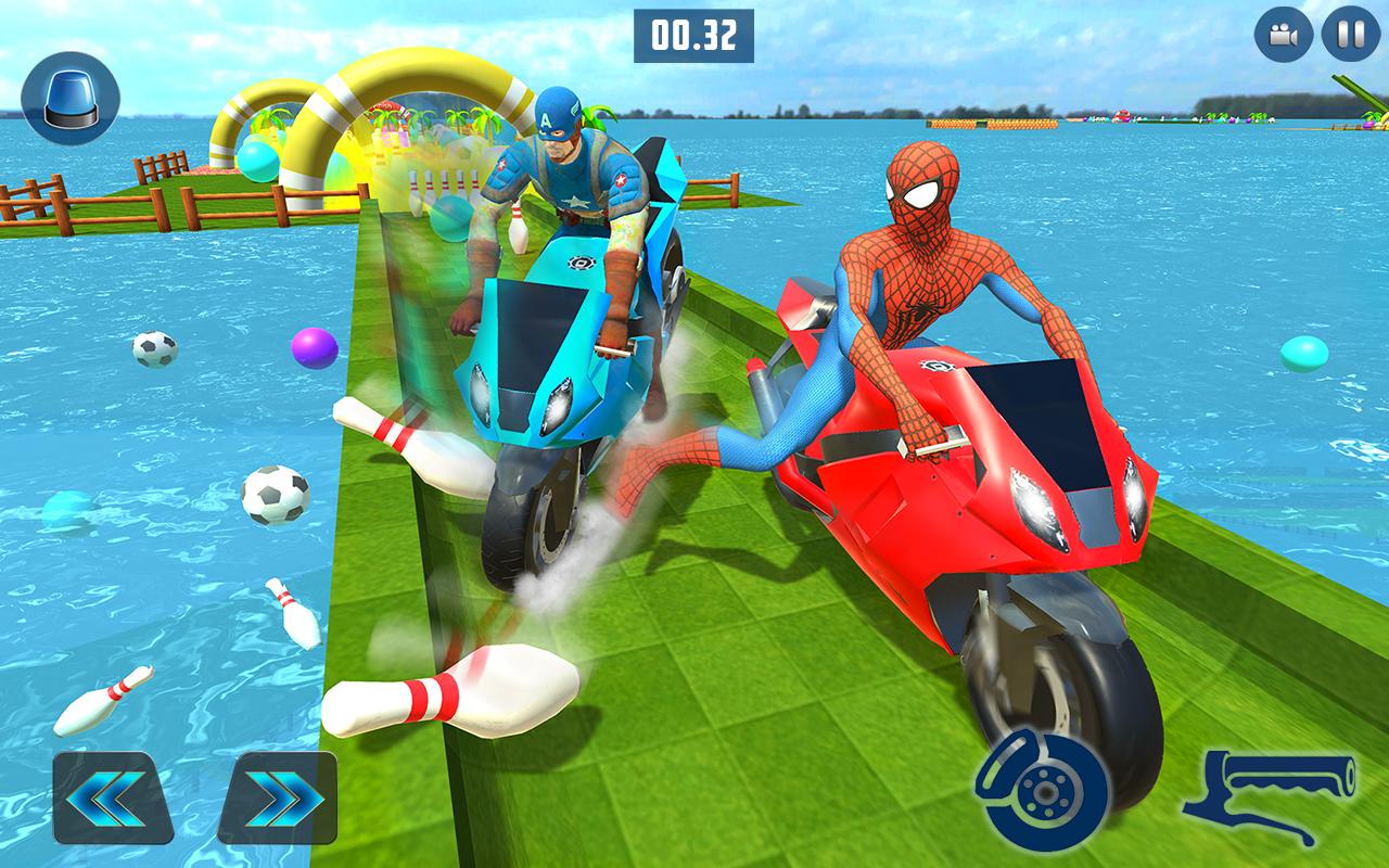 Superheroes Bike Racing Downhill截图2