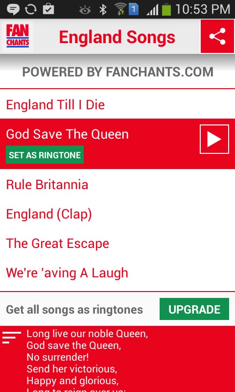 England World Cup Ringtones截图5