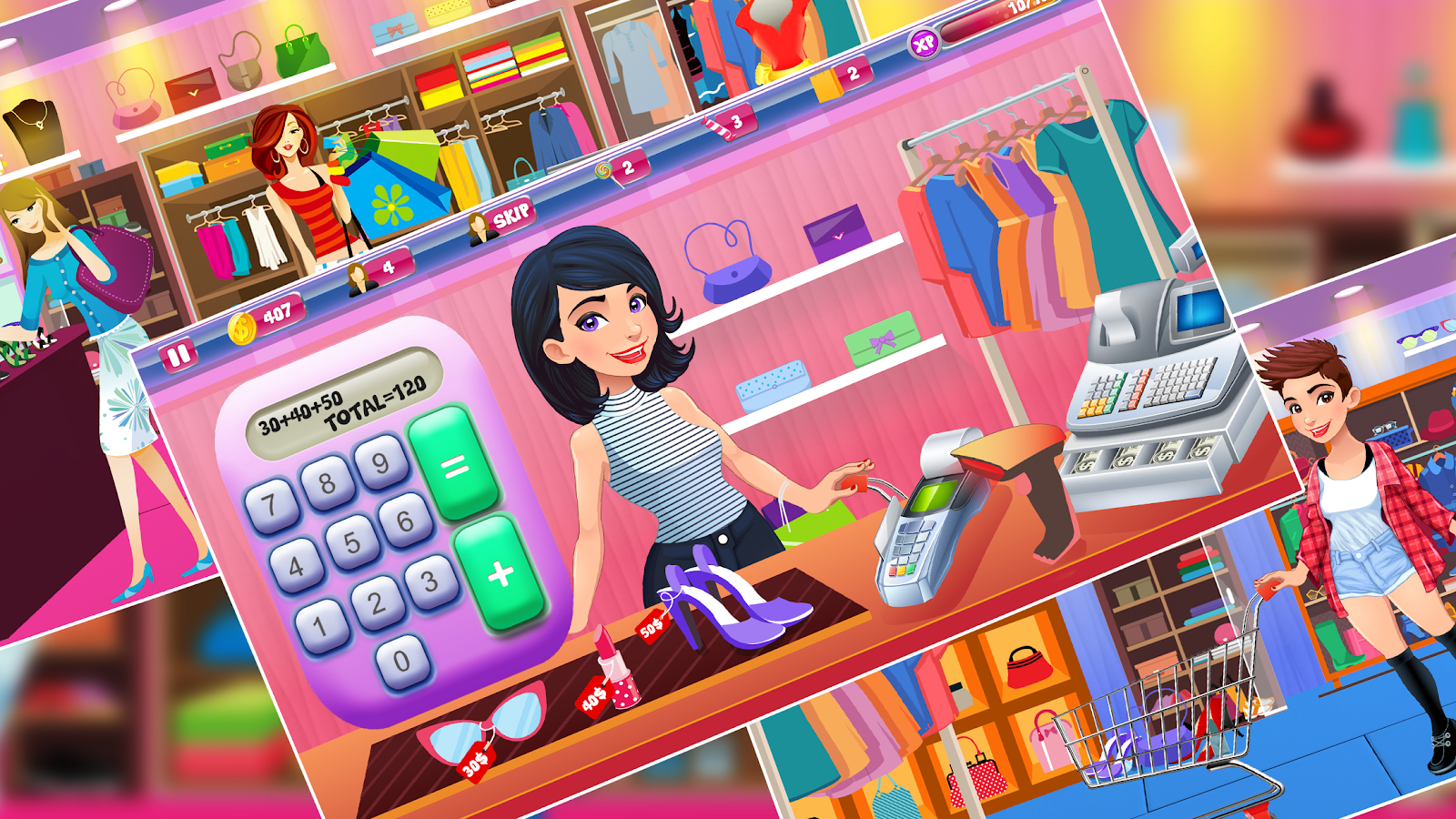 Super Shopping Mall Girls: Cashier Games截图1