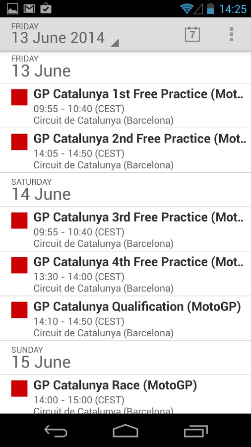 2014 Moto GP Race Calendar截图3