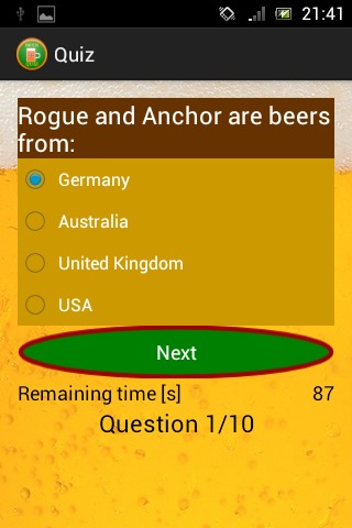 Beer Quiz - English version截图1