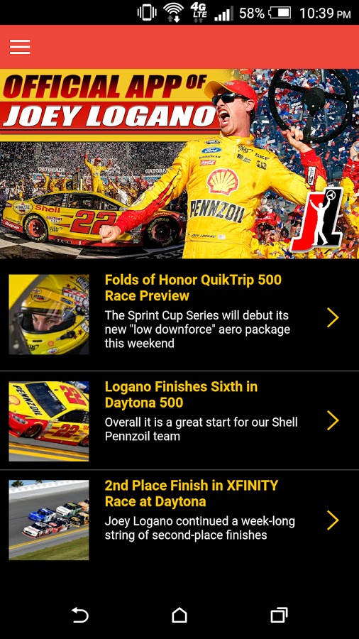 Joey Logano Official App截图2