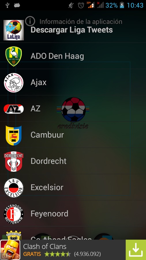 Widget Eredivisie 2014/15截图1