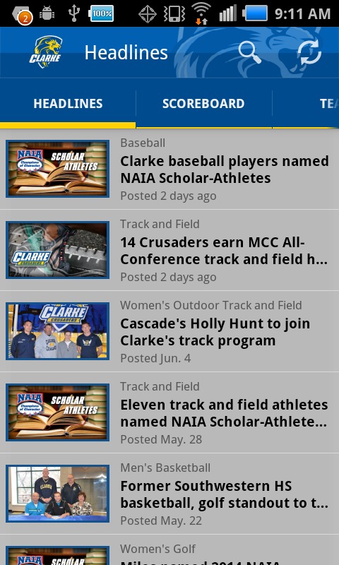 Clarke University Athletics截图1