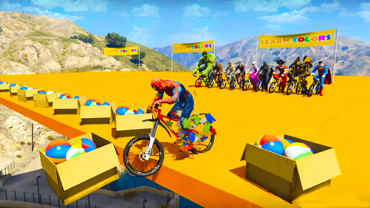 Superheroes Bmx Racing: Bicycle Xtreme Stunts截图4