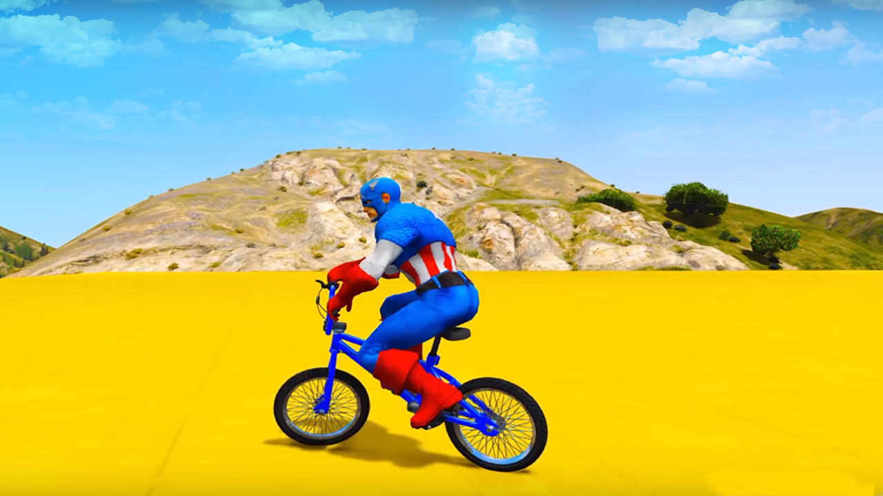 Superheroes Bmx Racing: Bicycle Xtreme Stunts截图5