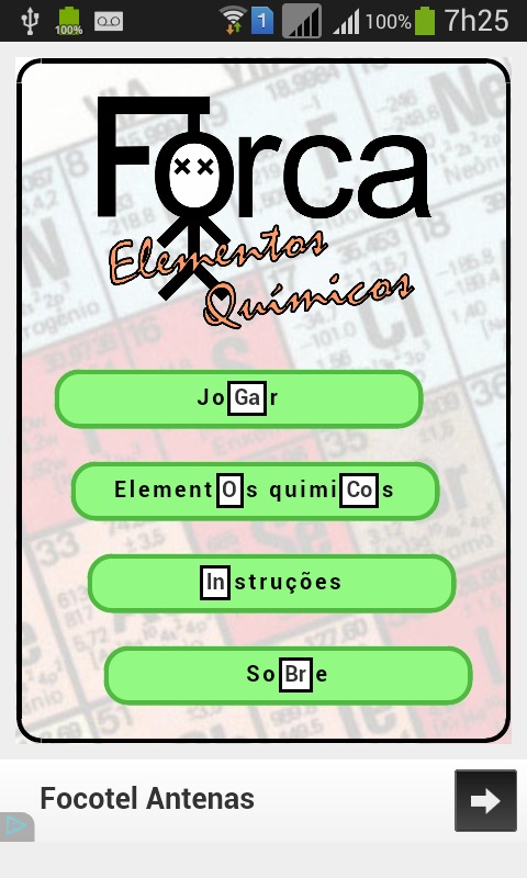 Forca: Elementos Químicos截图1