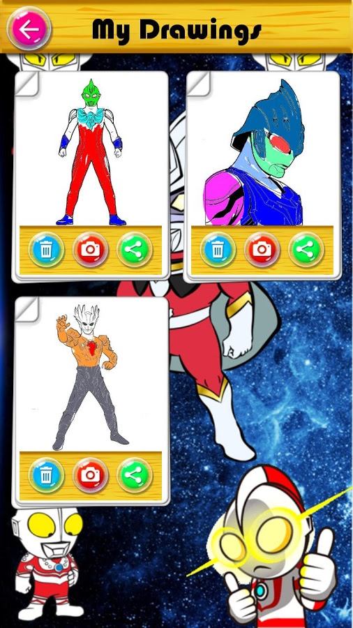 Colouring book for Ultraman : galaxy battle截图3