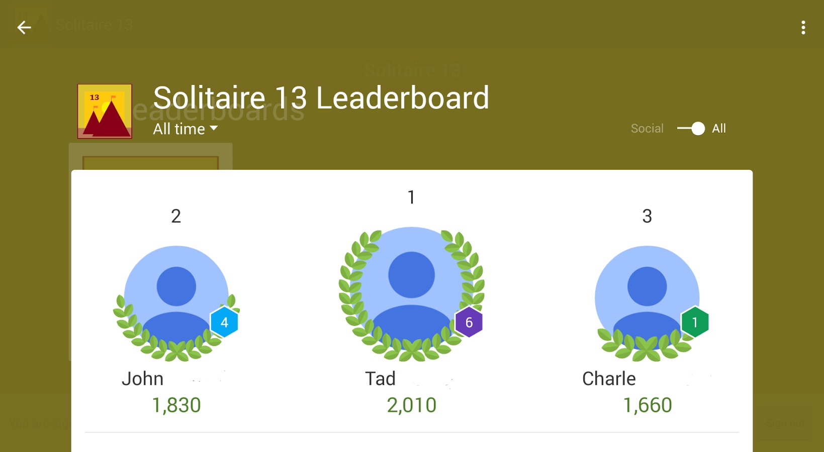 Solitaire 13 with Leaderboards截图4