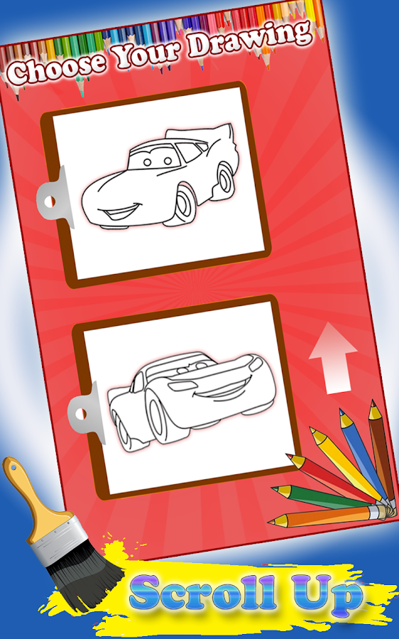 My Lightning Cars Coloring Pages for Kids截图5