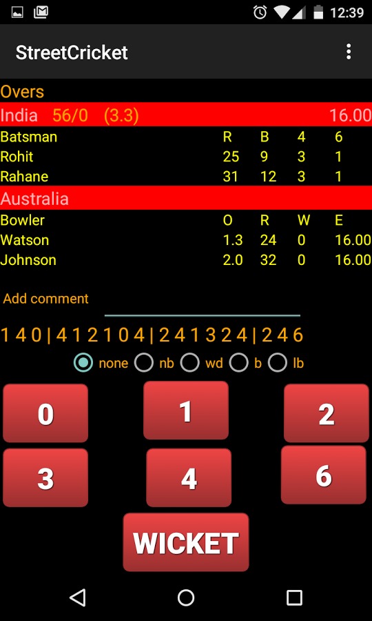 StreetCricket Scorer截图5