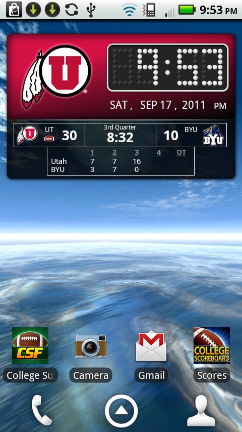 Utah Utes Live Clock截图3