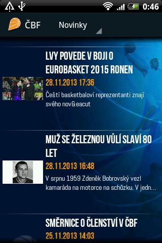 CBF - Czech basketball mobile截图4