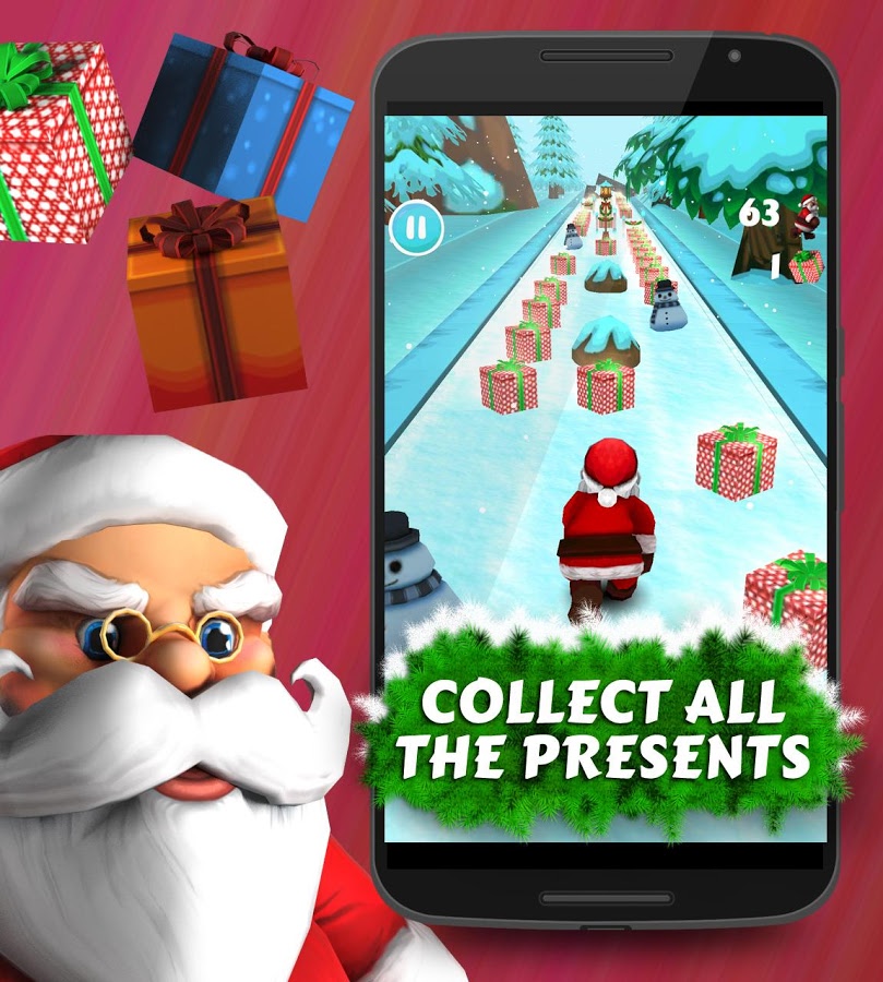 Santa Runner 3D Christmas Dash截图3